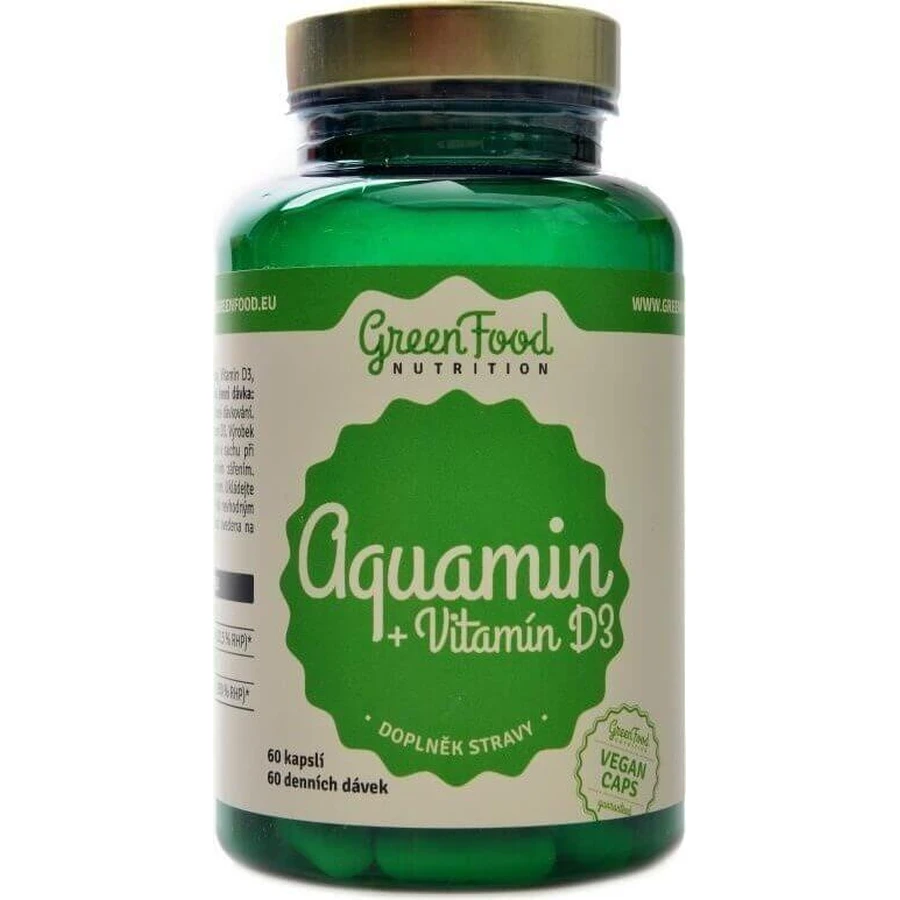 GreenFood Nutrition Aquamin Calcium + Vit D3 60 капсул 1×60 капсул: ціни та характеристики
