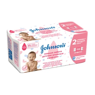 Влажные салфетки Johnson’s Нежная забота 112 шт