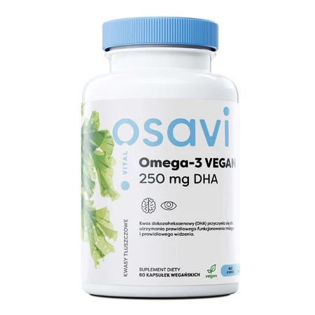 Osavi Vital Omega-3 Vegan 250 мг ДГК, 60 веганських капсул: ціни та характеристики