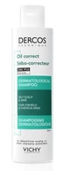 Шампунь для жирного волосся та шкіри голови Vichy Dercos Oil Correct Normalizing Shampoo, 200 мл
