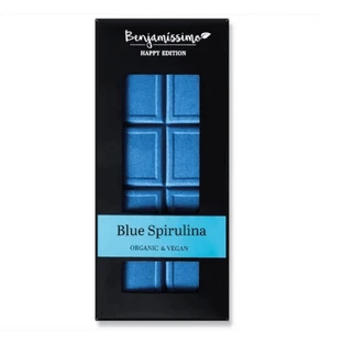 Шоколад з органічною блакитною спіруліною, 60г, Benjamissimo