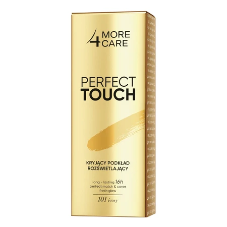 Непрозорий освітлюючий тональний крем More4Care Perfect Touch, відтінок 101 Слонова кістка, 30 мл: ціни та характеристики