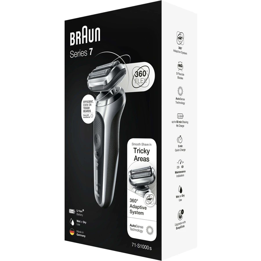 Бритва Braun Series 7 71-S1000s Wet&Dry срібляста: ціни та характеристики