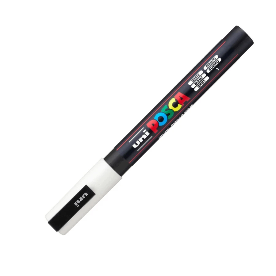 Акриловый маркер PC-3M Fine, белый 1, Posca: цены и характеристики
