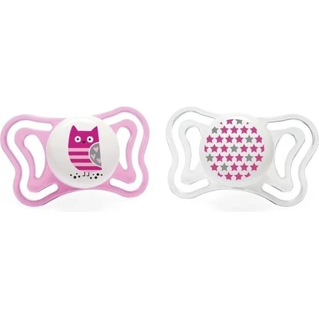 Chicco Soother Physio Light Silicone Soother 6-16m+, рожевий 2шт 1×2 шт, заспокійлива пустушка (6-16м.+): ціни та характеристики