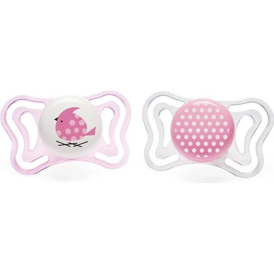 Chicco Soother Physio Light Silicone Soother 6-16m+, рожевий 2шт 1×2 шт, заспокійлива пустушка (6-16м.+): ціни та характеристики