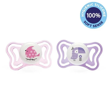 Chicco Soother Physio Light Silicone Soother 6-16m+, рожевий 2шт 1×2 шт, заспокійлива пустушка (6-16м.+): ціни та характеристики