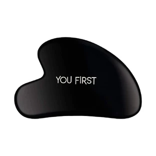 Натуральний камінь для масажу обличчя Gua Sha з чорного обсидіану, 1 шт, You First