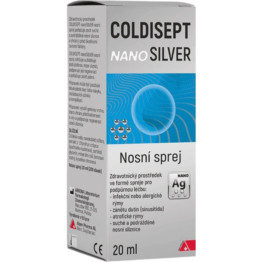 Назальный спрей Coldisept Nanosilver 20 мл: цены и характеристики
