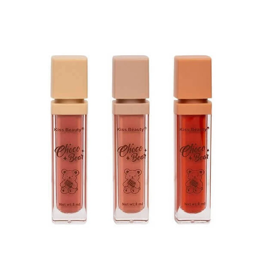Набор из 3 помад для губ, Kiss Beauty, Choco Bear, A: цены и характеристики