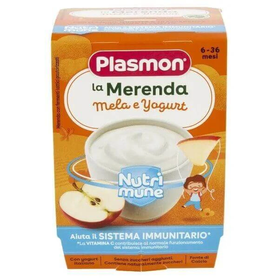 Яблочный йогурт Merenda, +6 месяцев, 2 x 120 г, Plasmon: цены и характеристики