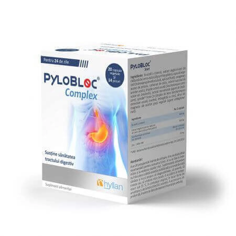 PyloBloc Complex, 20 капсул + 14 саше, Hyllan: цены и характеристики