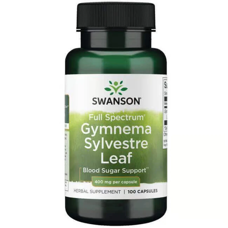 Джимнема Сільвестра Swanson Gymnema Sylvestre Leaf 400 мг, 100 капсул: ціни та характеристики