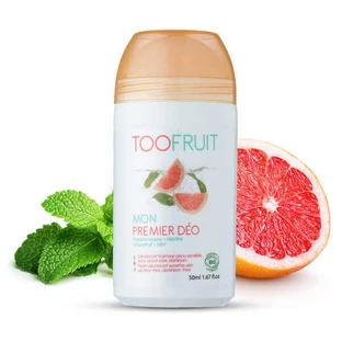 Toofruit, антибактеріальний дезодорант у кульці для дітей, грейпфрут і міта, 50 мл