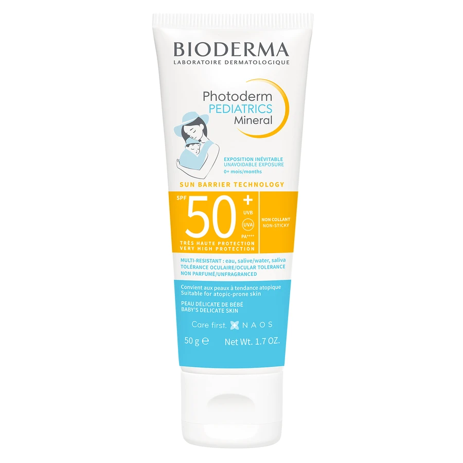 Bioderma Photoderm Pediatrics, минеральный детский флюид, для чувствительной и аллергичной кожи, SPF 50+, с рождения, 50 г: цены и характеристики