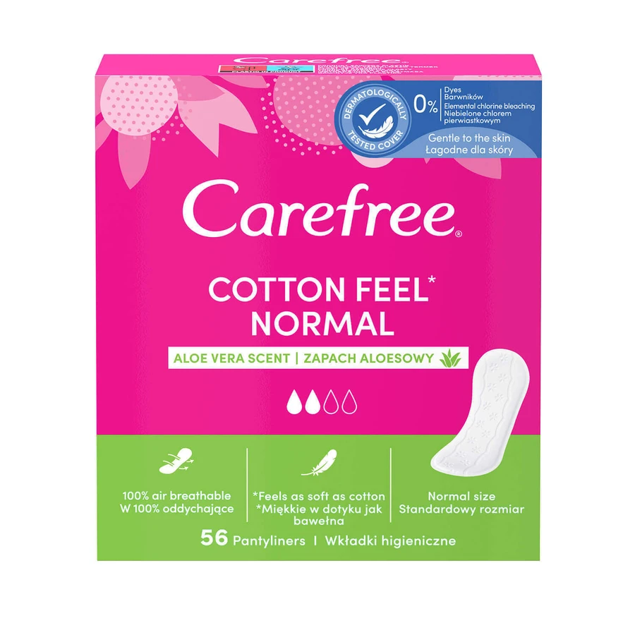 Гигиенические прокладки Carefree Cotton Feel Normal Aloe Vera, 56 шт.: цены и характеристики