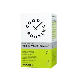 Тренируй свой мозг, 9 флаконов по 25 мл с питьевой водой, Good Routine SECOM