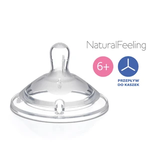 Chicco, NaturalFeeling соска для бутылочки 6м+, каша, после 6 месяцев, 2 шт.
