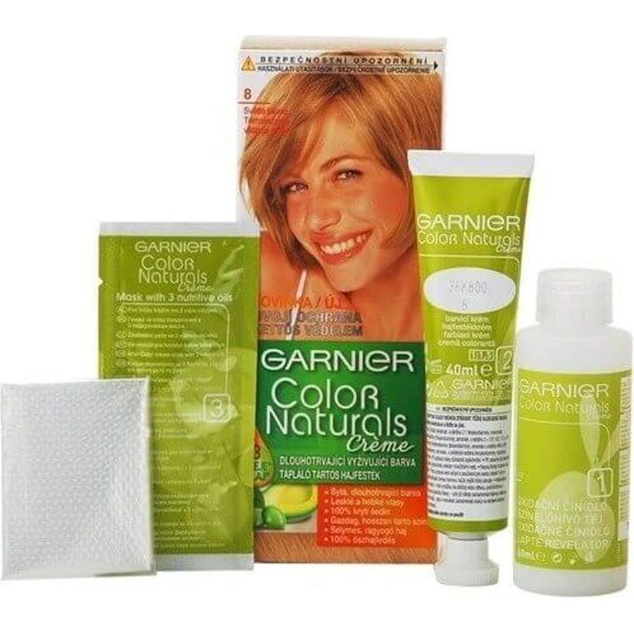 Фарба для перманентного волосся Garnier Color Naturals 8.0 Світло-русява 1×1 шт, колір волосся: ціни та характеристики