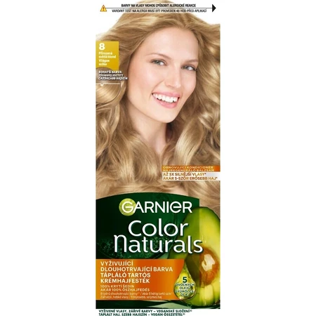 Фарба для перманентного волосся Garnier Color Naturals 8.0 Світло-русява 1×1 шт, колір волосся: ціни та характеристики