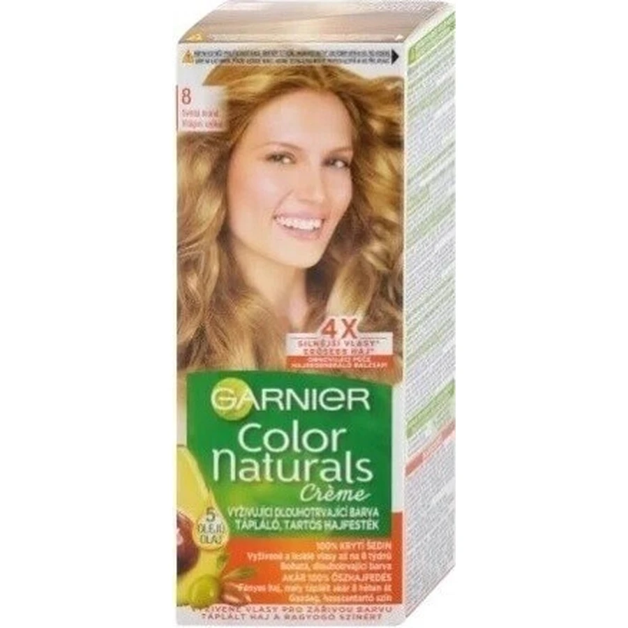 Фарба для перманентного волосся Garnier Color Naturals 8.0 Світло-русява 1×1 шт, колір волосся: ціни та характеристики