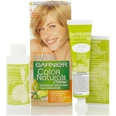 Фарба для перманентного волосся Garnier Color Naturals 8.0 Світло-русява 1×1 шт, колір волосся: ціни та характеристики