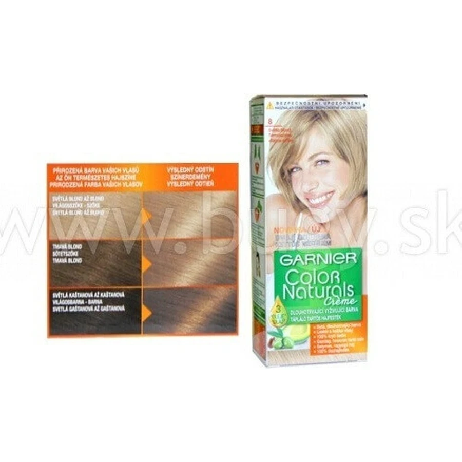 Фарба для перманентного волосся Garnier Color Naturals 8.0 Світло-русява 1×1 шт, колір волосся: ціни та характеристики
