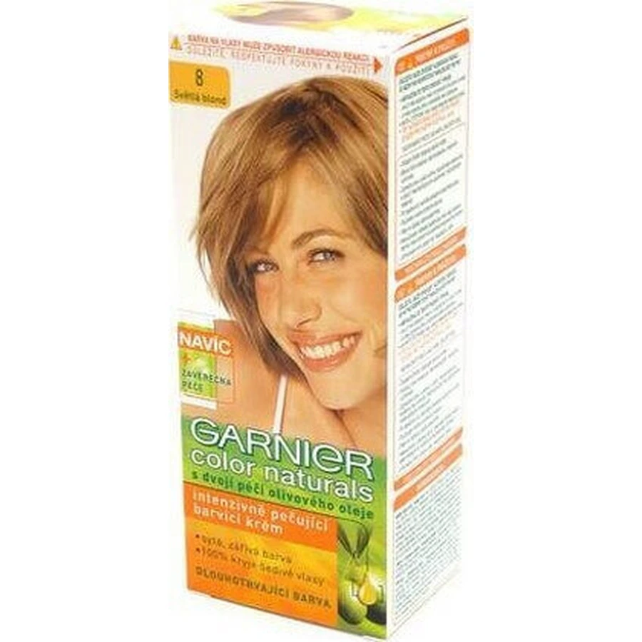 Фарба для перманентного волосся Garnier Color Naturals 8.0 Світло-русява 1×1 шт, колір волосся: ціни та характеристики