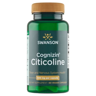 Swanson Cognizin Citicoline, цитиколин, 60 вегетарианских капсул
