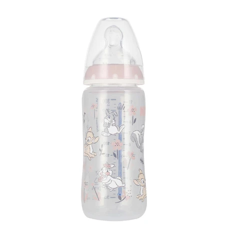 NUK First Choice+ Disney, пляшечка з градуюванням температури та силіконовою соскою, Бембі, розмір M, 741997, 6-18 місяців, 300 мл: ціни та характеристики
