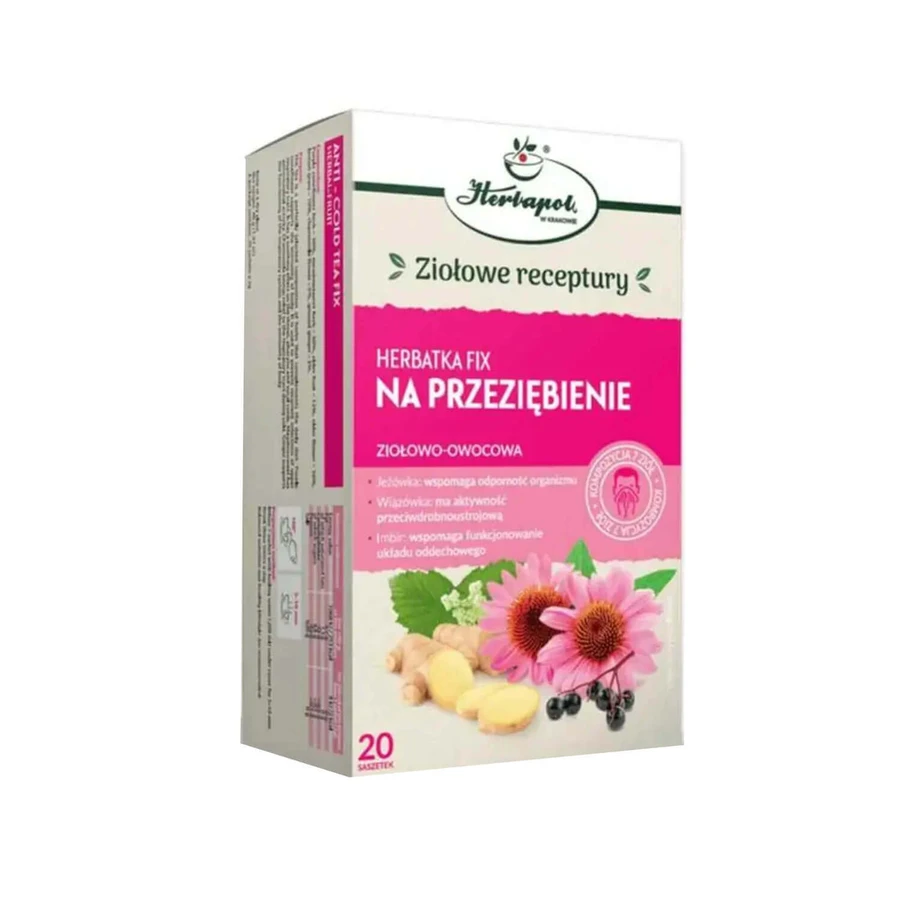 Herbapol Na Przezibienie, фіточай з травами та фруктами, 2 г х 20 пакетиків: ціни та характеристики
