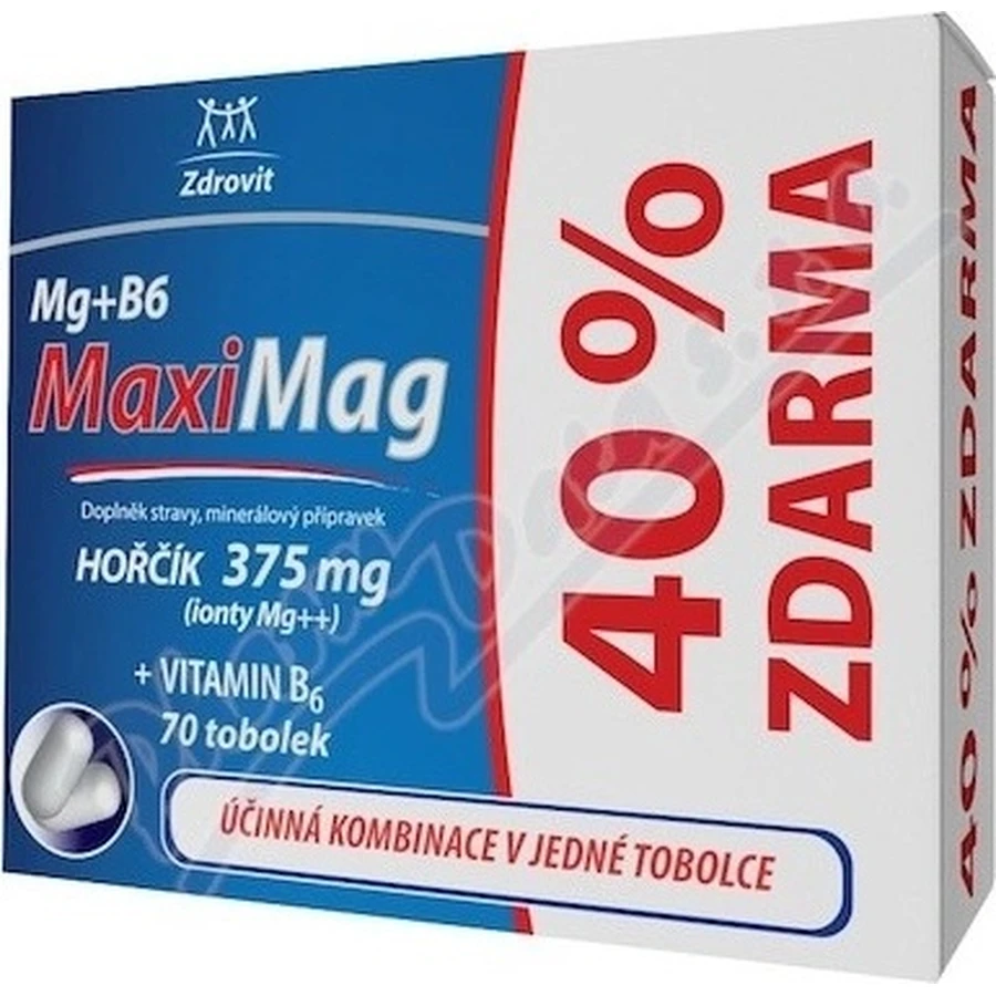 MaxiMag 40% свободный 1×70 cps, 50+20 капсул: цены и характеристики