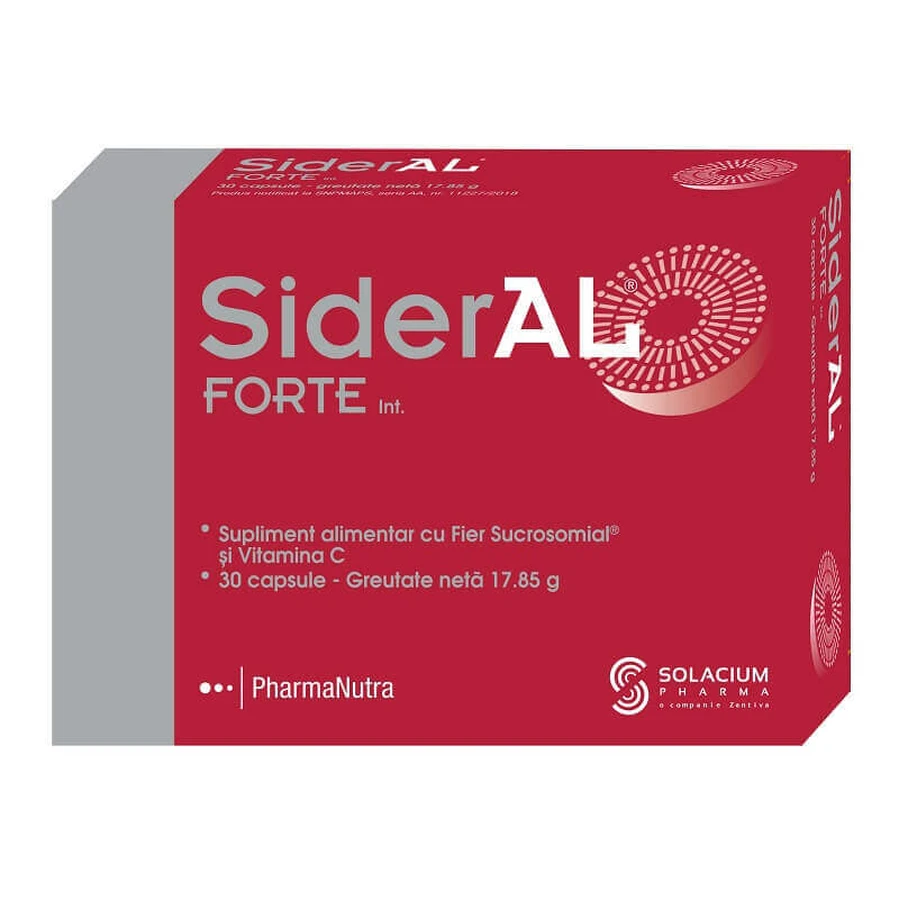 Сидерал Форте Solacium Pharma Sideral Forte, 30 капсул: цены и характеристики