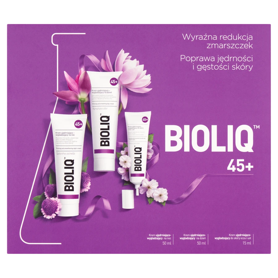 Набір Bioliq 45+: Денний крем, 50 мл + Нічний крем, 50 мл + Крем для повік, 15 мл: ціни та характеристики