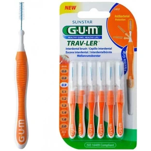 Міжзубні щітки Trav-Ler 0,9 мм, 6 отворів, Sunstar Gum