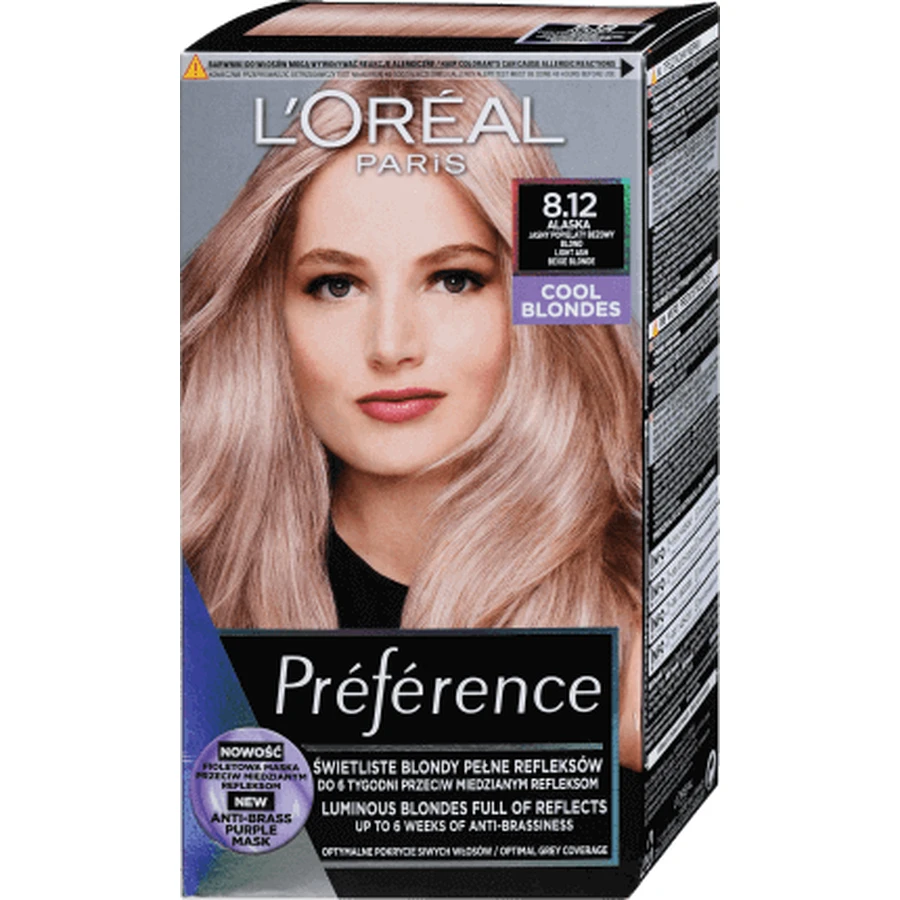 Перманентная краска Preference 8.12 alask, 1 шт.: цены и характеристики