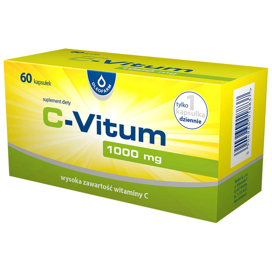 C-Vitum, витамин C 1000 мг, 60 капсул: цены и характеристики