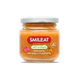 Органическое пюре из яблок, апельсинов и моркови, +6 месяцев, 130 г, Smileat