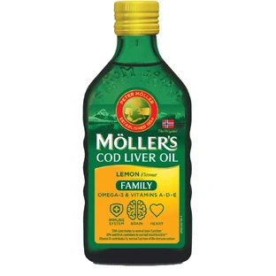 Масло печени трески Омега-3 Moller's Family, с лимонным вкусом, 500 мл