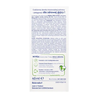 Флюїд для обличчя Nivea Sun Derma Blemish Control SPF50+, 40 мл