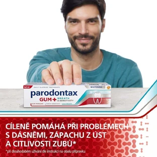 Parodontax White DUO для прорізування зубів, запаху з рота та чутливих зубів, відбілюючий 2 x 75 мл