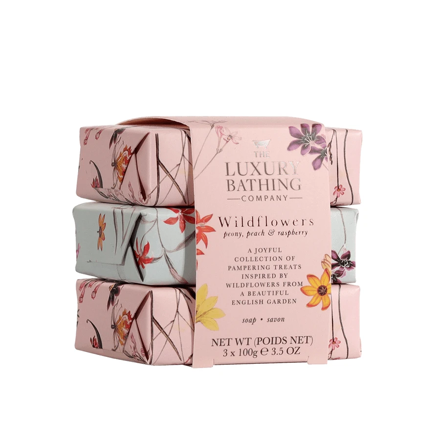 Cadou Gentle Cleansing Trio Wildflowers Peony, Peach & Raspberry, 3 x 100 g, The Luxury Bathing: цены и характеристики