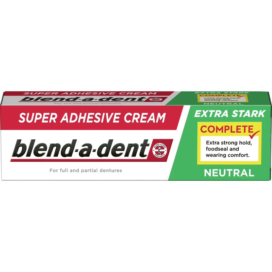 Крем для фіксації зубного протеза Blend-a-dent Complete Neutral, 47 г: ціни та характеристики