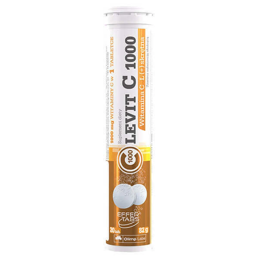 Olimp Levit C 1000, со вкусом лимона, 20 шипучих таблеток: цены и характеристики