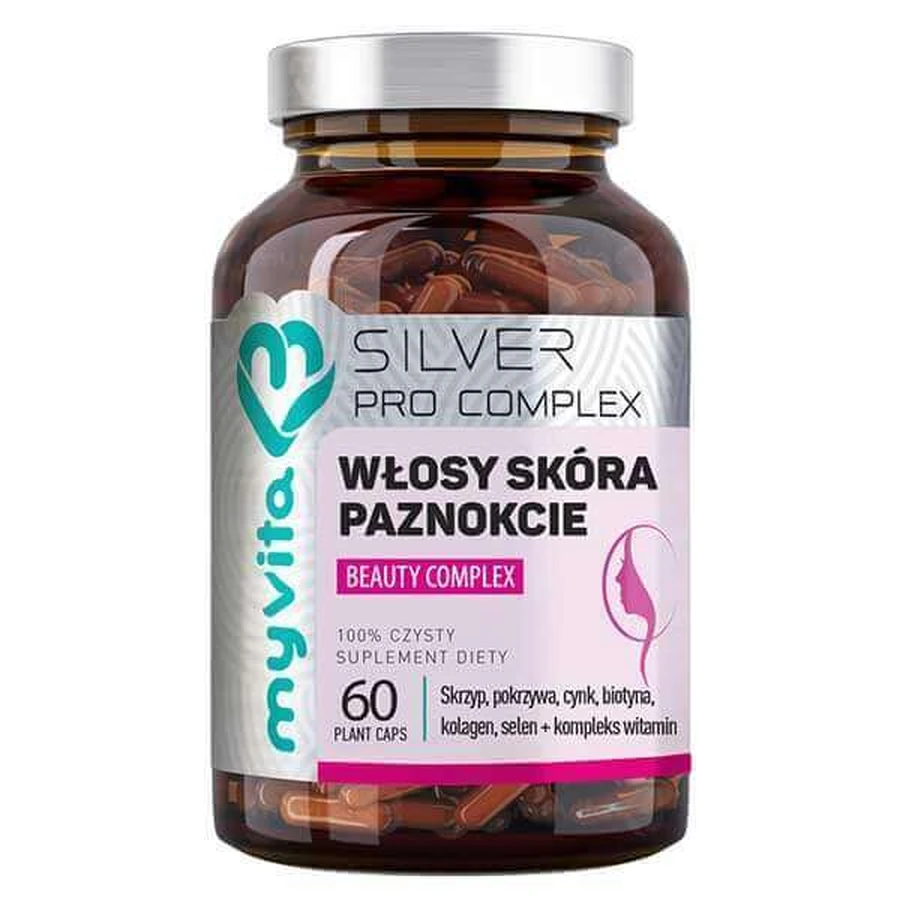 MyVita Silver Pure Wos Skin Nails Beauty Complex, 60 капсул: цены и характеристики