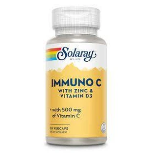 Цинк та вітамін D3 Immuno C Solaray, 30 капсул, Secom