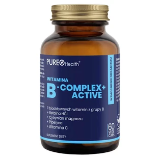 Pureo Health Витаминный B-комплекс + Актив, 60 капсул
