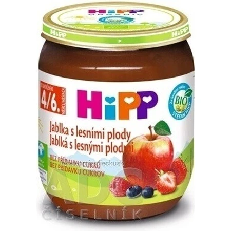 HiPP Фруктова добавка Яблука з ягодами 1×125 г, фруктова добавка для дітей: ціни та характеристики
