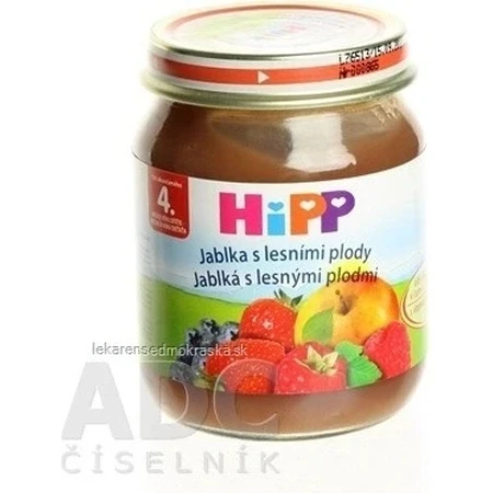 HiPP Фруктова добавка Яблука з ягодами 1×125 г, фруктова добавка для дітей: ціни та характеристики