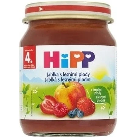 HiPP Фруктова добавка Яблука з ягодами 1×125 г, фруктова добавка для дітей: ціни та характеристики